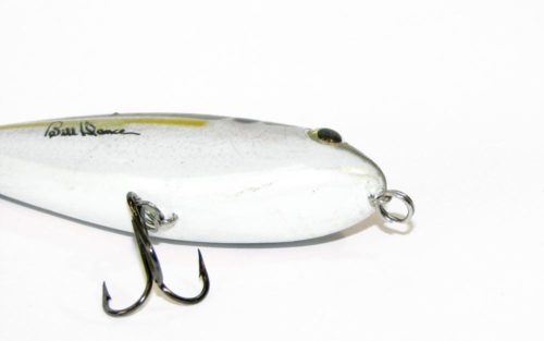A split ring on the eye of a topwater lure